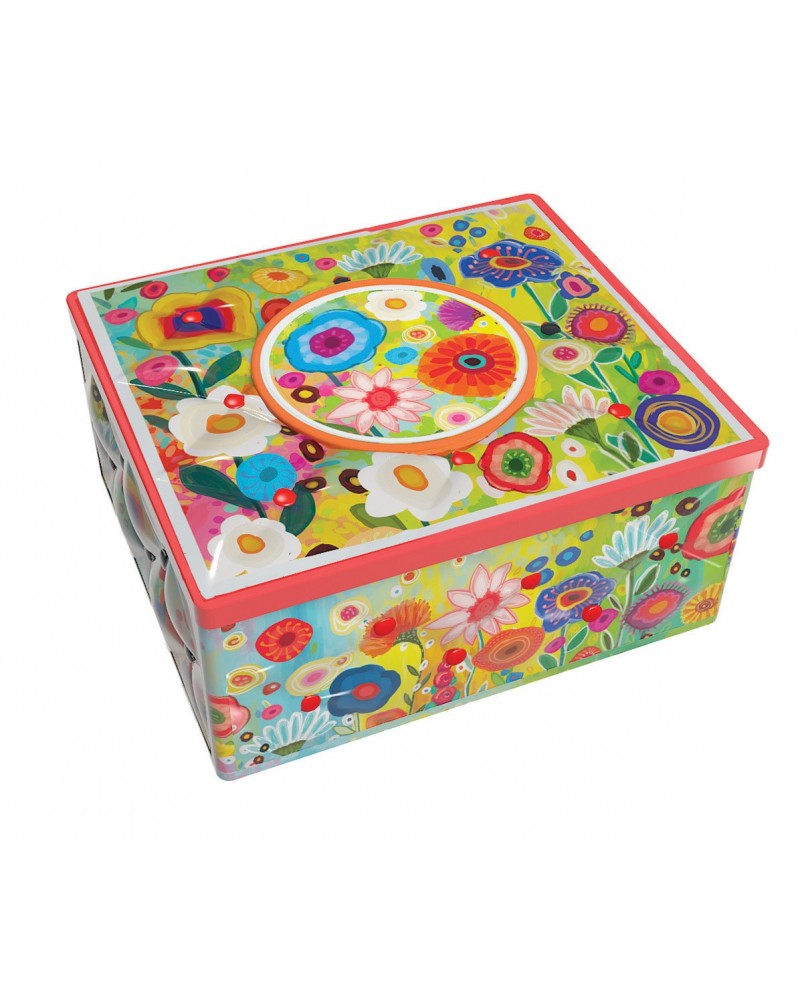 Boite kapiton rectangle Fleurs bohèmes