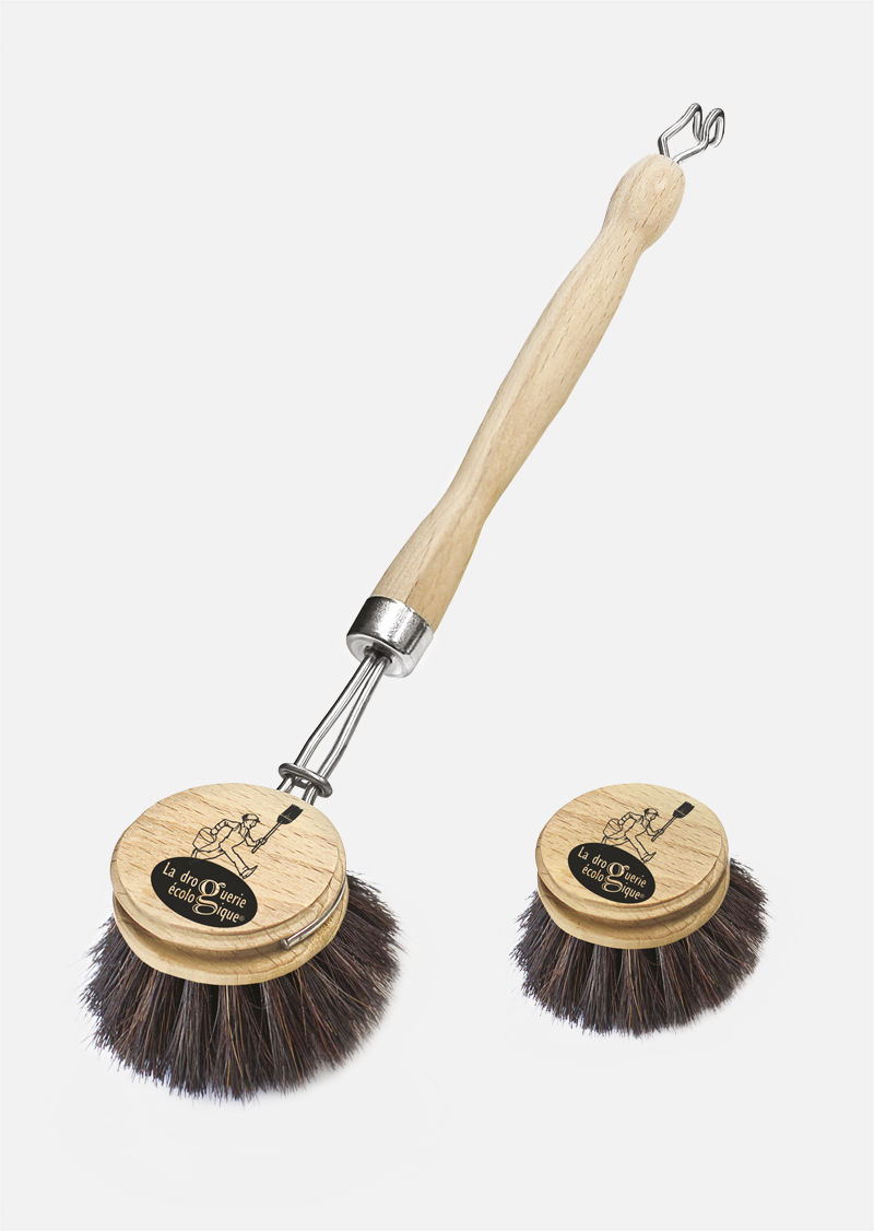 Brosse à vaisselle en crin de cheval