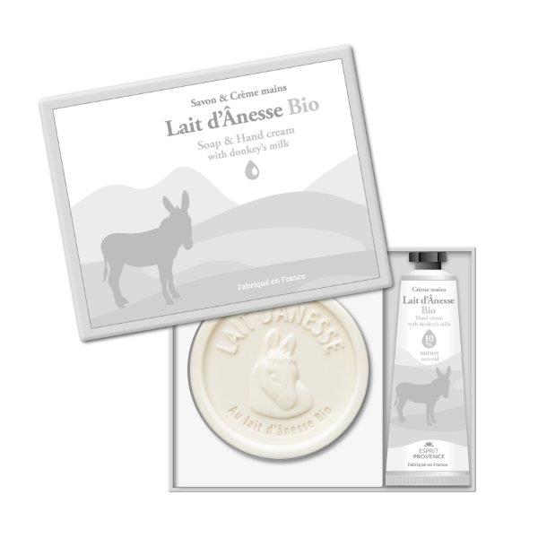 Coffret Savon rond et 1 crème mains 30ml - Lait d'Ânesse
