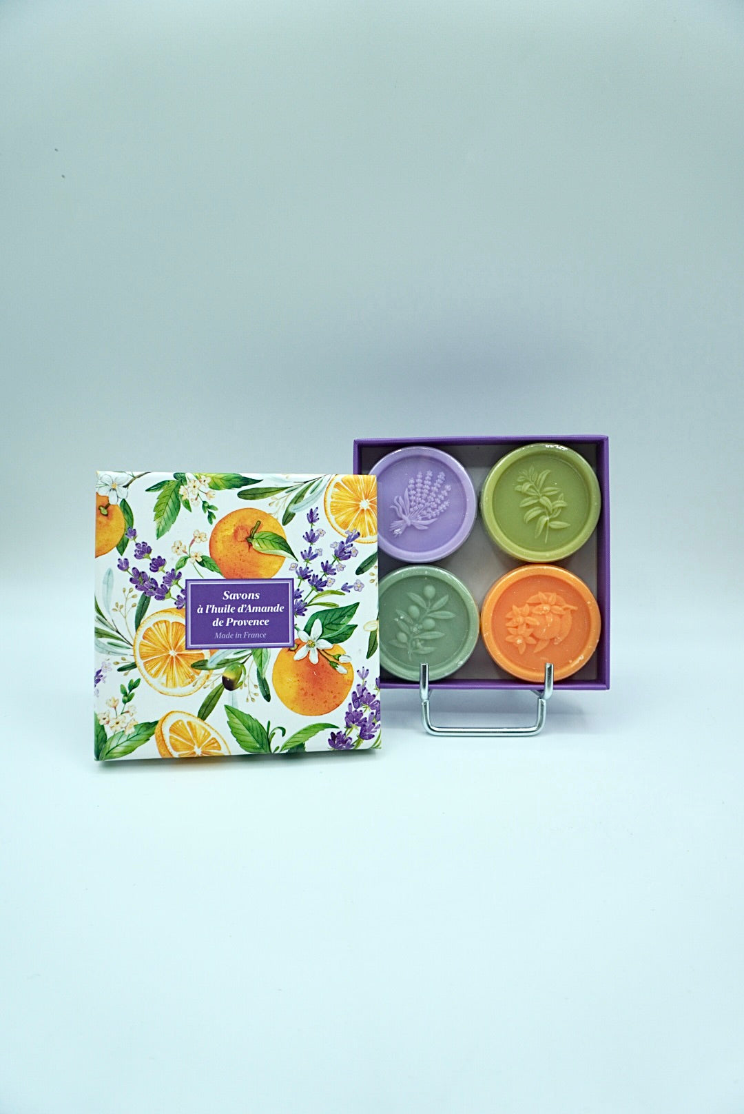 Coffret 4 savons 25g - Lavande Verveine Olivier Fleur d'oranger