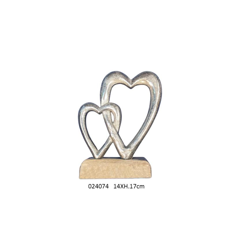 DOUBLE COEUR PASSION 14 X 5 X H.17 CM