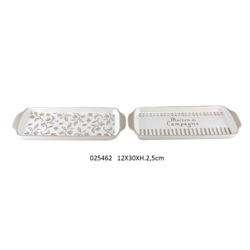 Plat à Cake - AURELIE 12 X 30 X H.2.5 CM