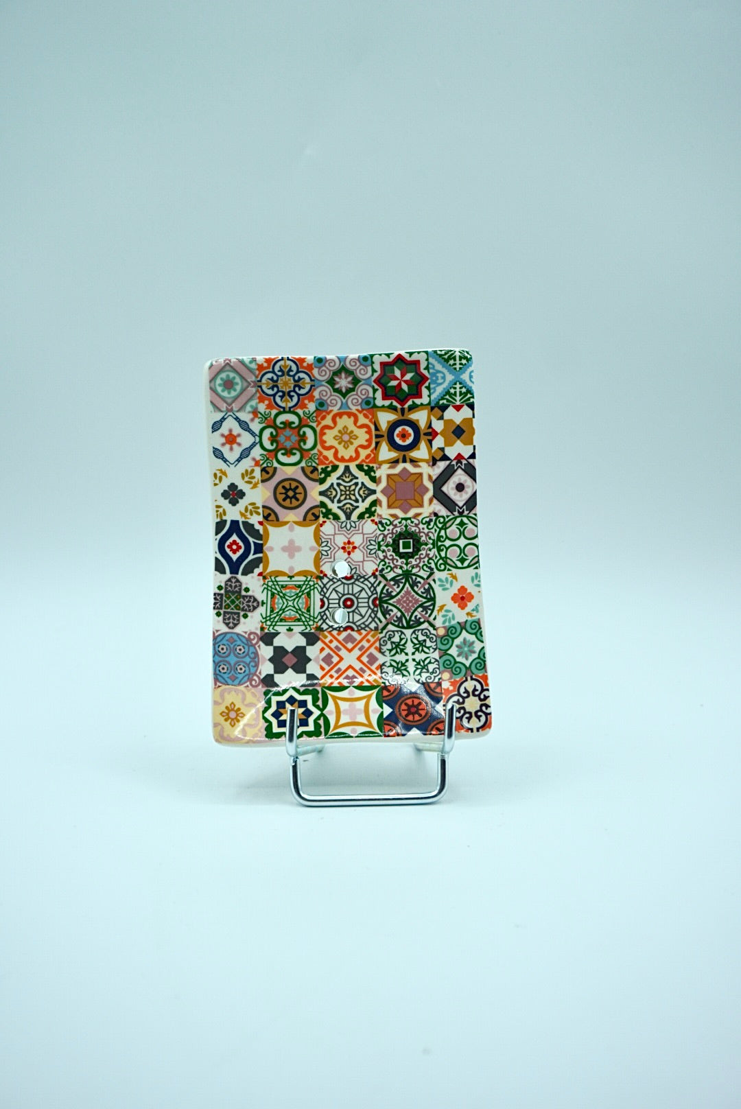 Porte savon céramique Carreaux Multicolores