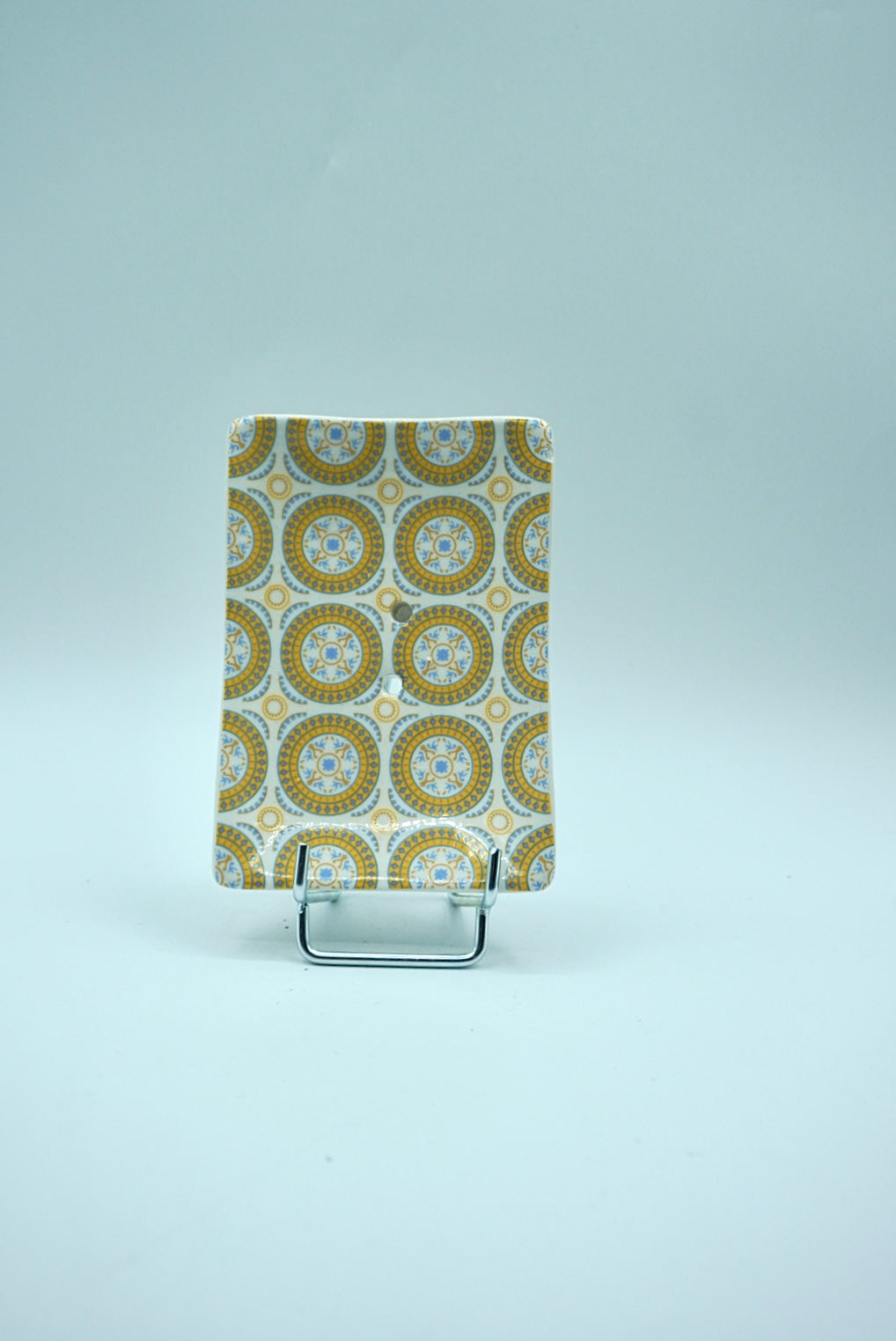 Porte savon céramique - Mosaïque Jaune Bleu