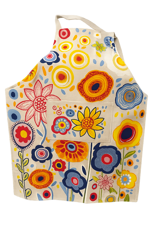 Tablier fleurs boheme