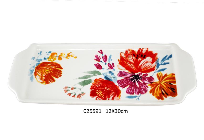 Plat à Cake - CAMELIA 12 X 30 X H.2.5 CM