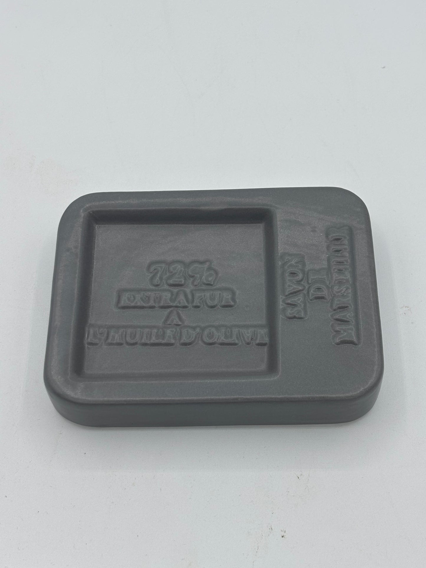 Porte savon de Marseille gris fonce