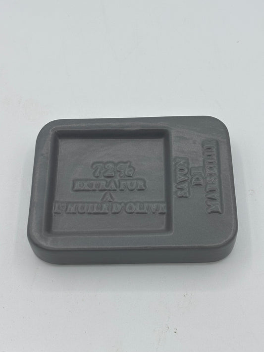 Porte savon de Marseille gris fonce