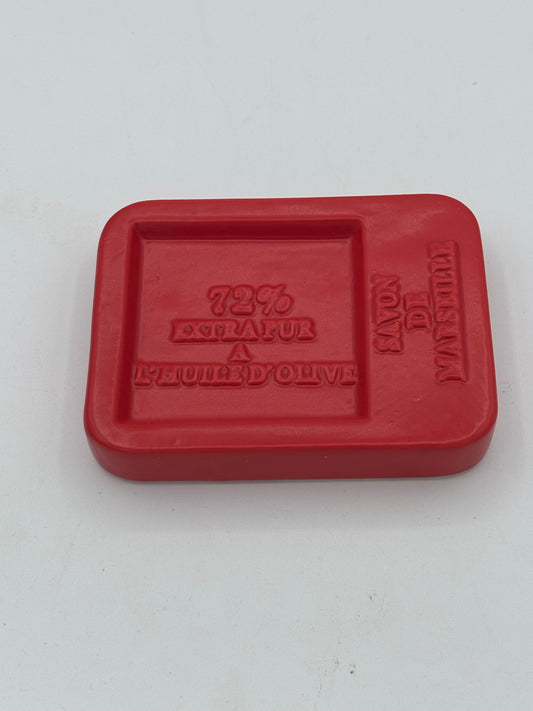 Porte savon de Marseille rouge