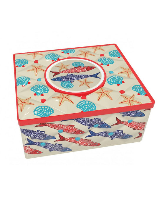 Boite kapiton rectangle Banc de sardines