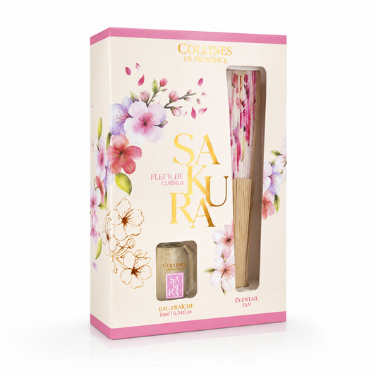 Coffret eau fraiche éventail - Sakura