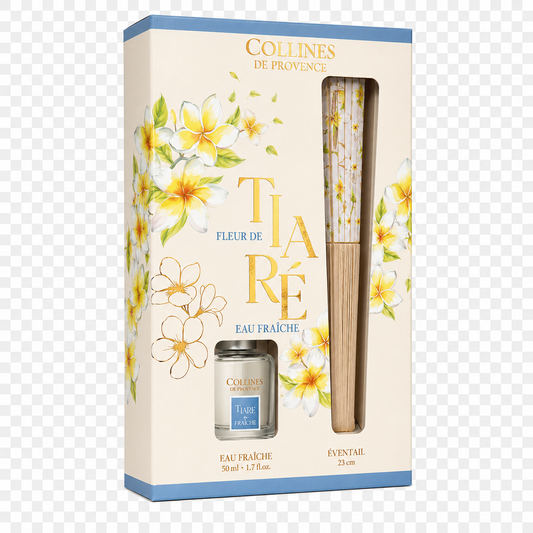 Coffret eau fraiche éventail - Tiaré