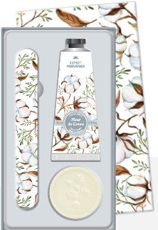 Coffret mains crème savon lime - fleur de coton