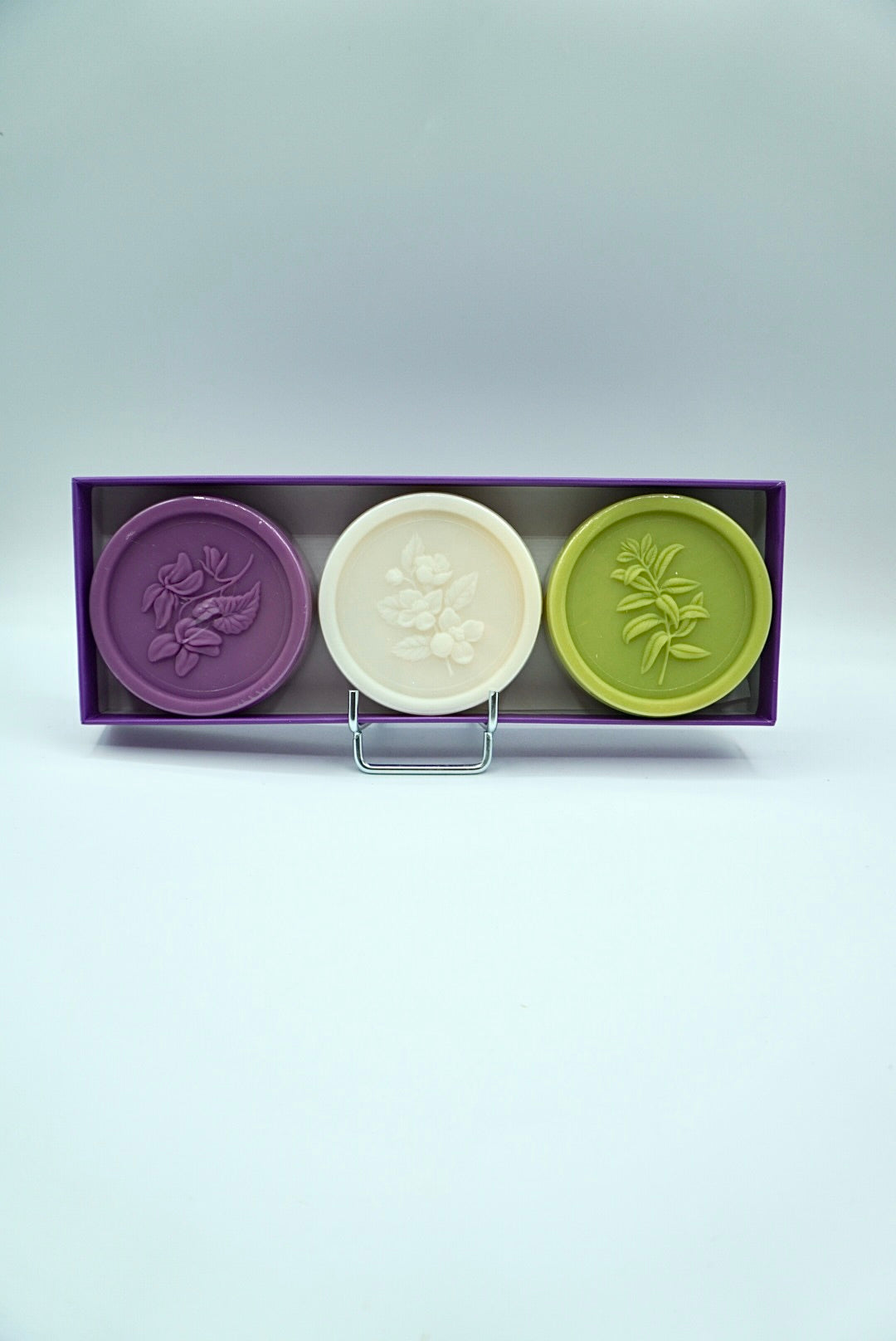 Coffret 3 savons ronds 100g - Violette Jasmin Verveine