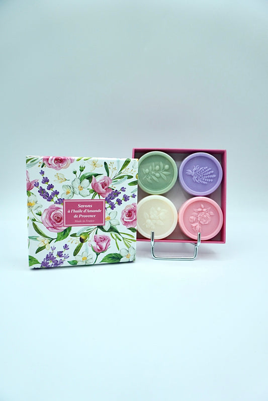 Coffret 4 savons 25g - Lavande Rose Olivier Jasmin