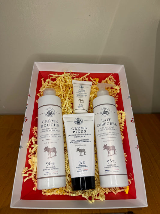Coffret Lait d’Ânesse – Rituel Corps Nourrissant & Douceur