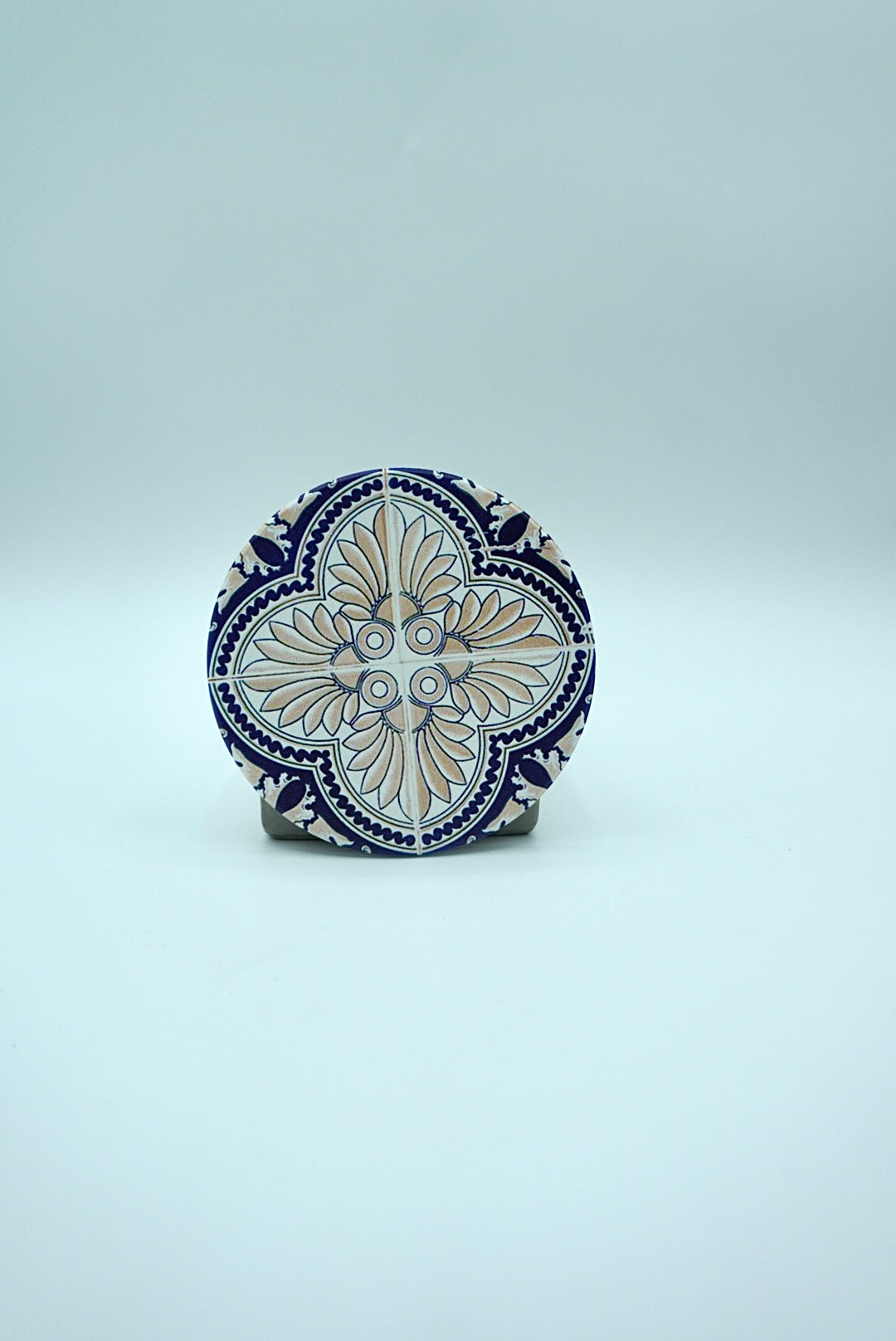 Dessous de Verres Rond Motif Mosaïque et Carreaux de Ciment