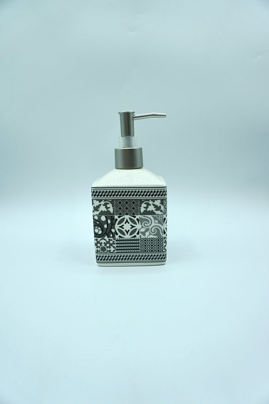 Distributeur à savon carreaux de ciment noir