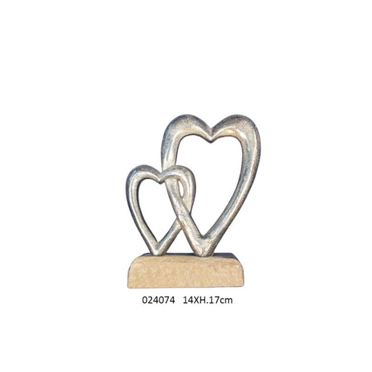 DOUBLE COEUR PASSION 14 X 5 X H.17 CM