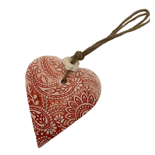 Grand pendentif à parfumer - COEUR EMAILLE