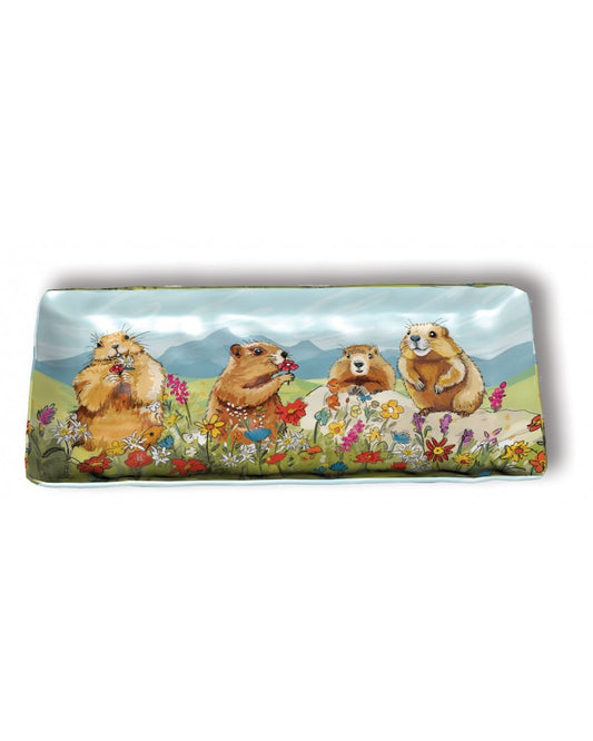 Petit plat rectangle Marmottes