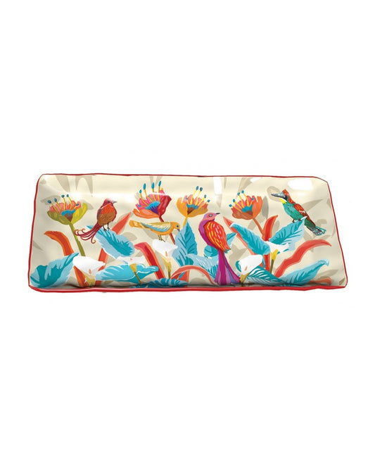 Petit plat rectangle Plumes et Pétales