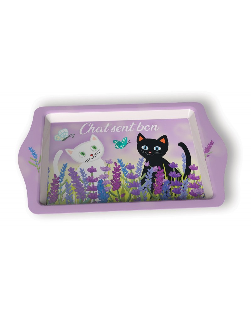 Plateau moyen métal Chat Sent Bon