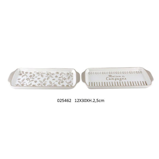 Plat à Cake - AURELIE 12 X 30 X H.2.5 CM