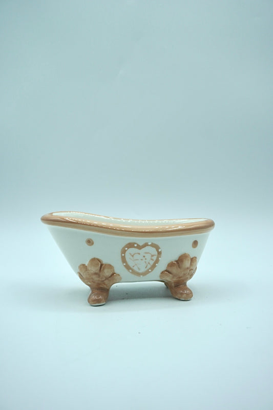 Baignoire porte savon beige