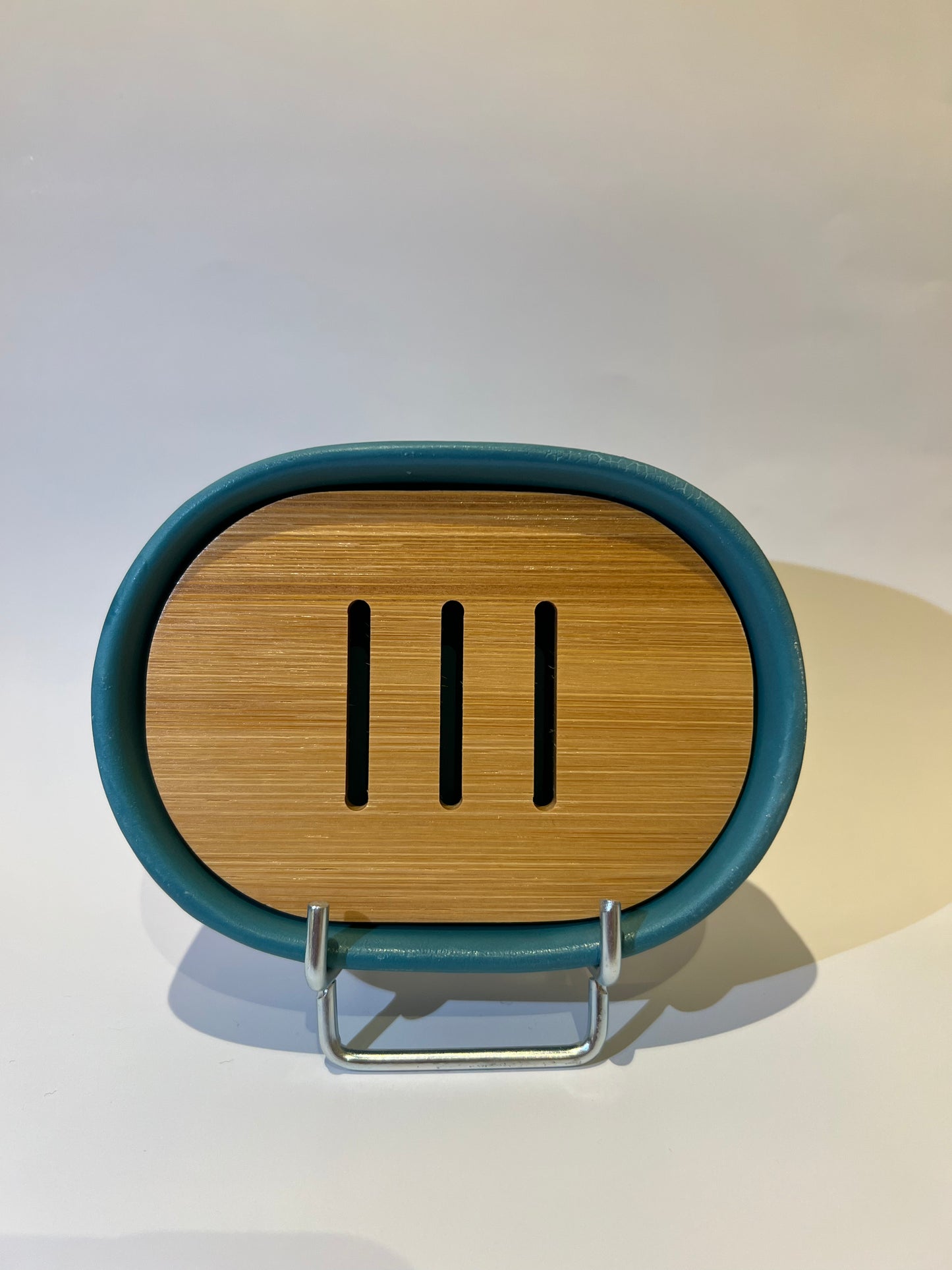 Porte savon Céramique et Bambou - Bleu