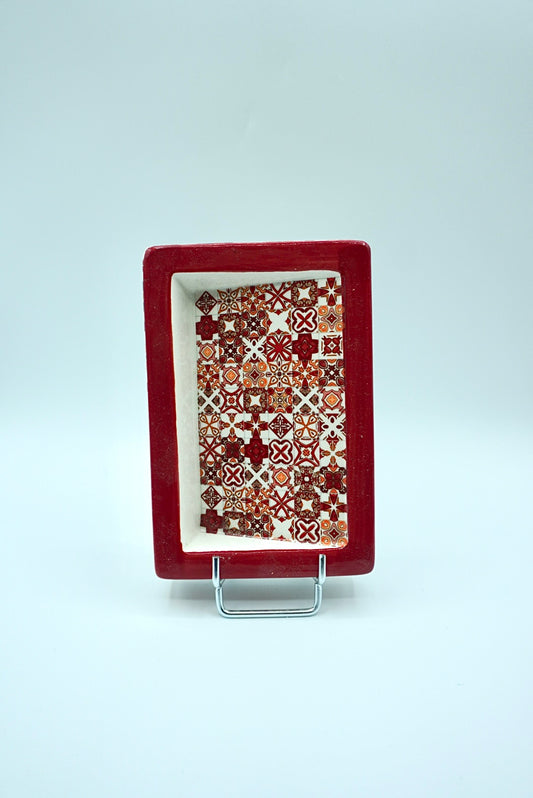 Porte savon mosaïque incliné - Rouge