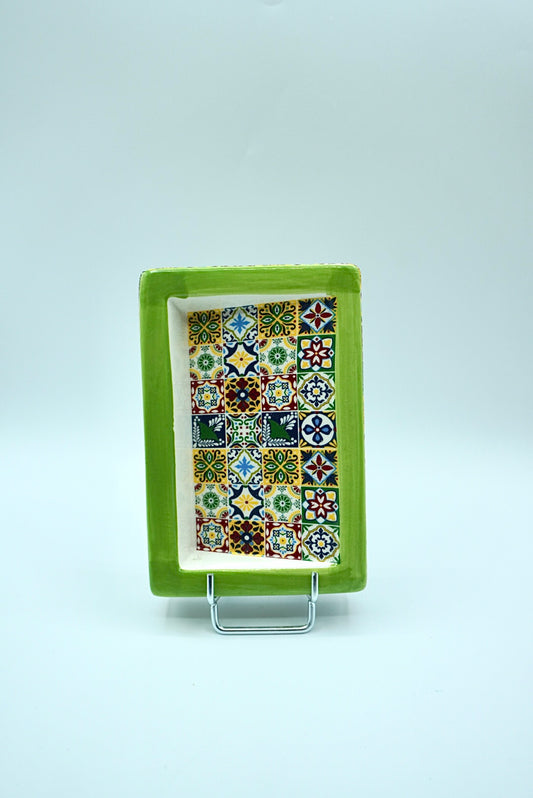Porte savon mosaïque incliné - Vert