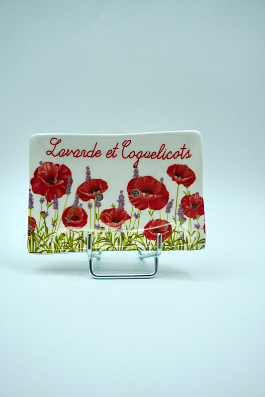 Porte savon - Lavande et Coquelicot