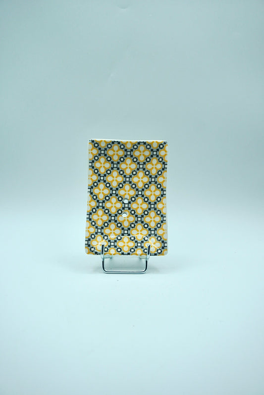Porte savon - trèfle jaune
