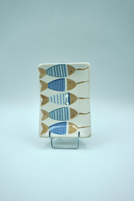 Porte savon poisson bleus