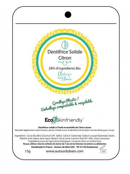Recharge dentifrice solide - Citron