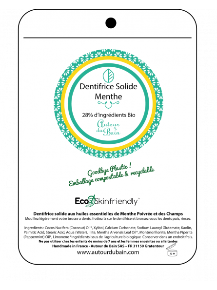 Recharge dentifrice solide - Menthe