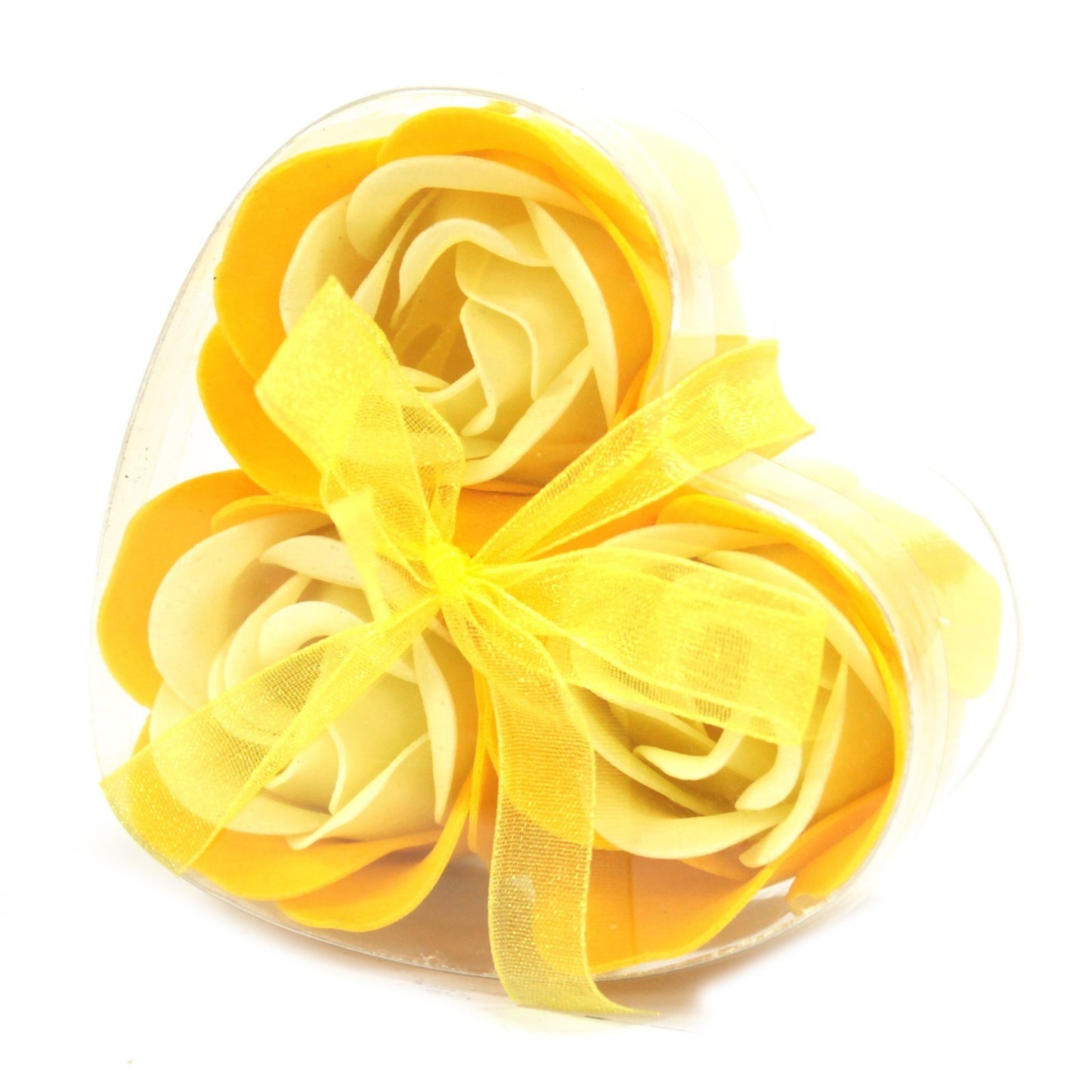 Roses en savon par 3 - Jaune