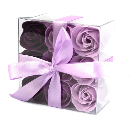 Roses en savon par 9 - Violet