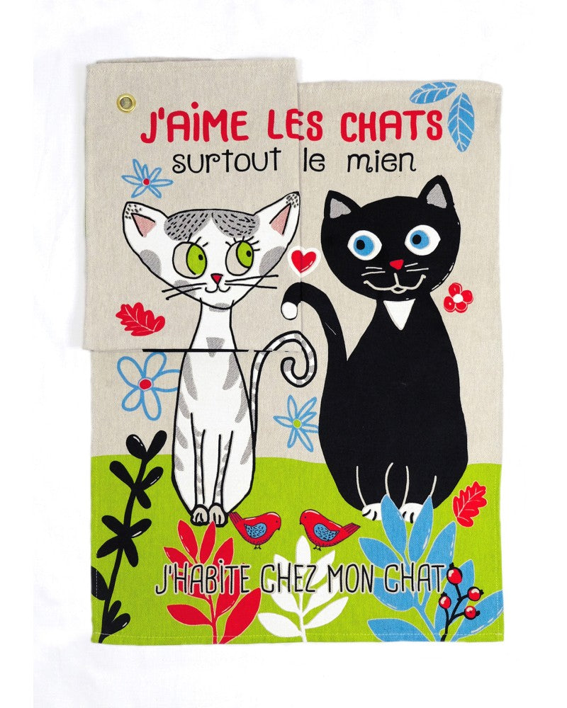 Torchon - J'AIME LES CHATS